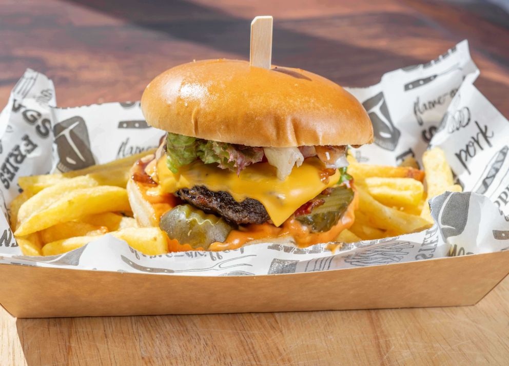 Burger from Mead Open Farm