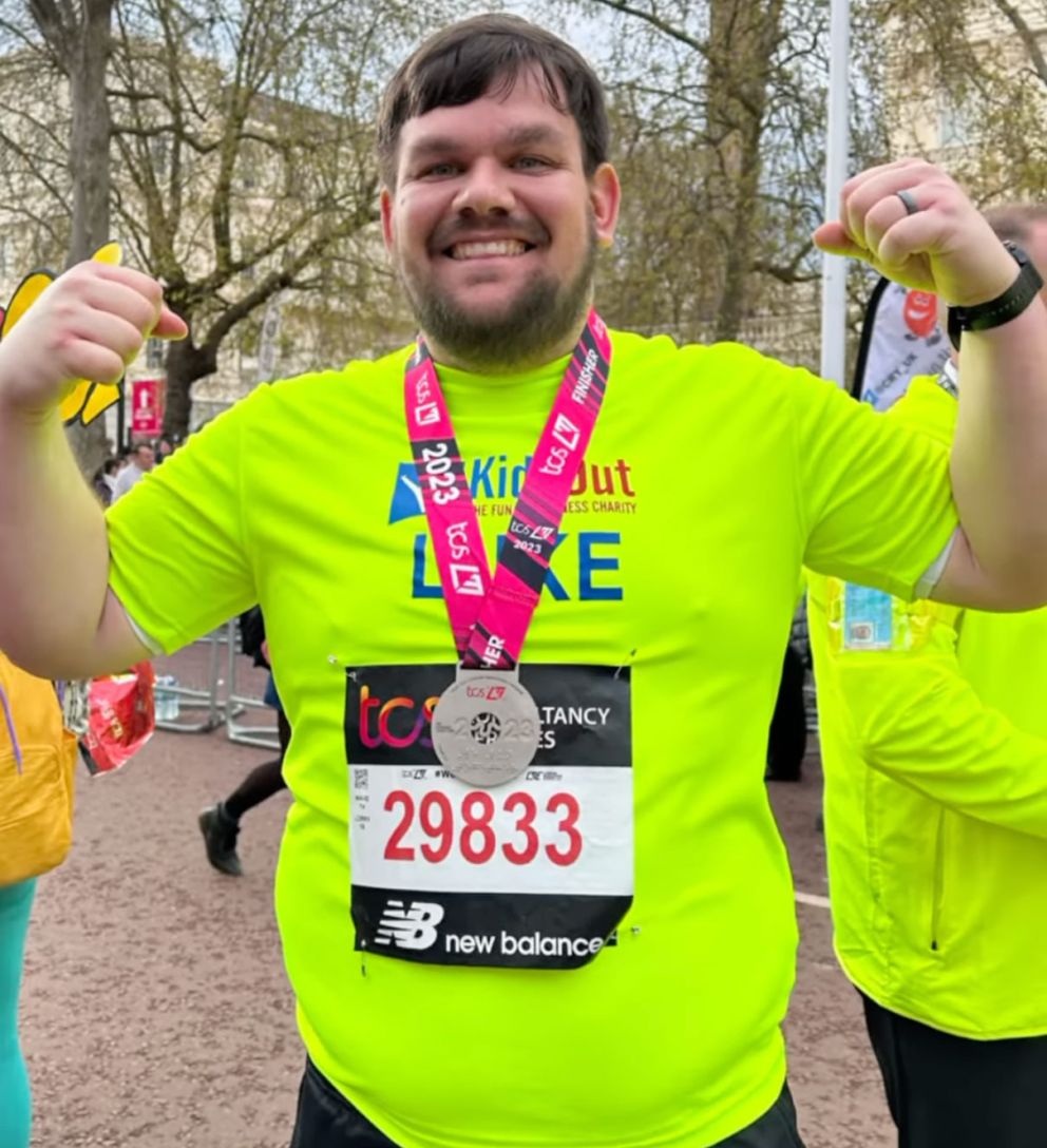 Luke running the London Marathon