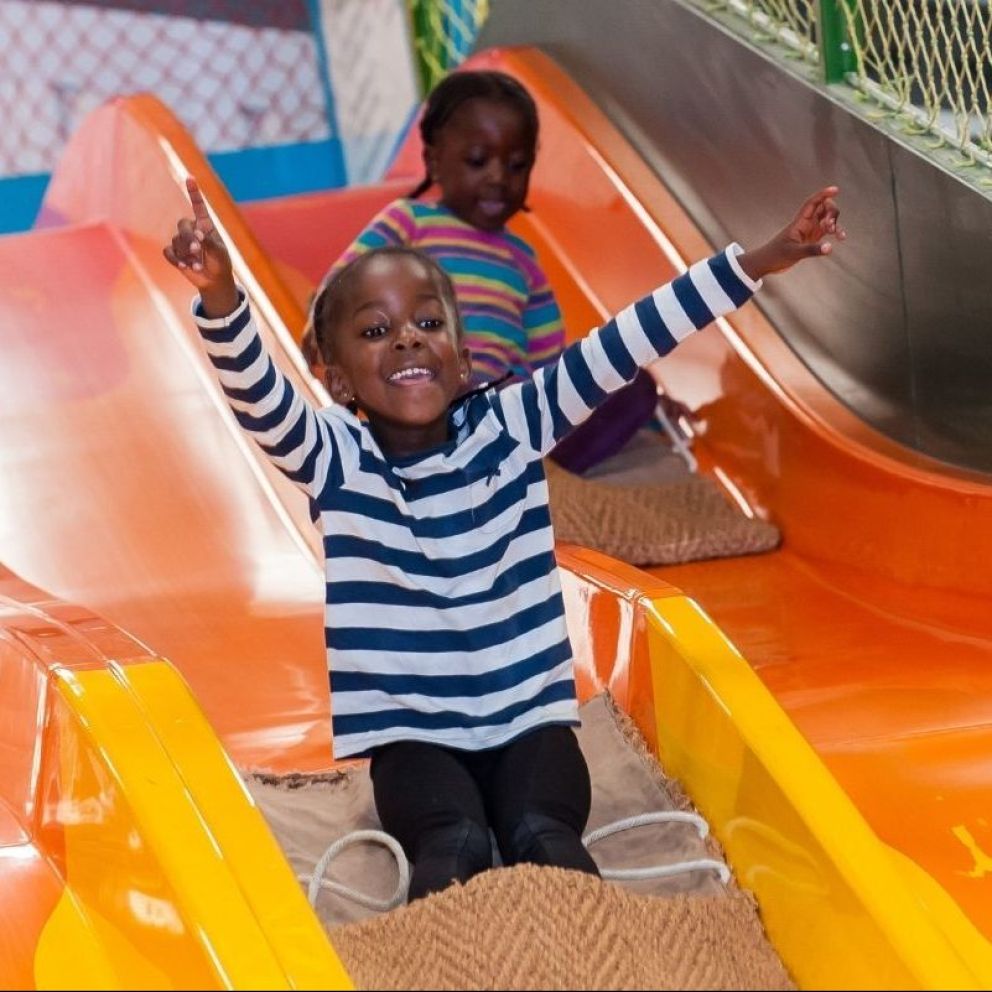 Children on slide
