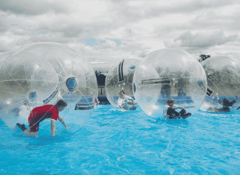 Zorbing at Summer Spectacular at Mead Open Farm