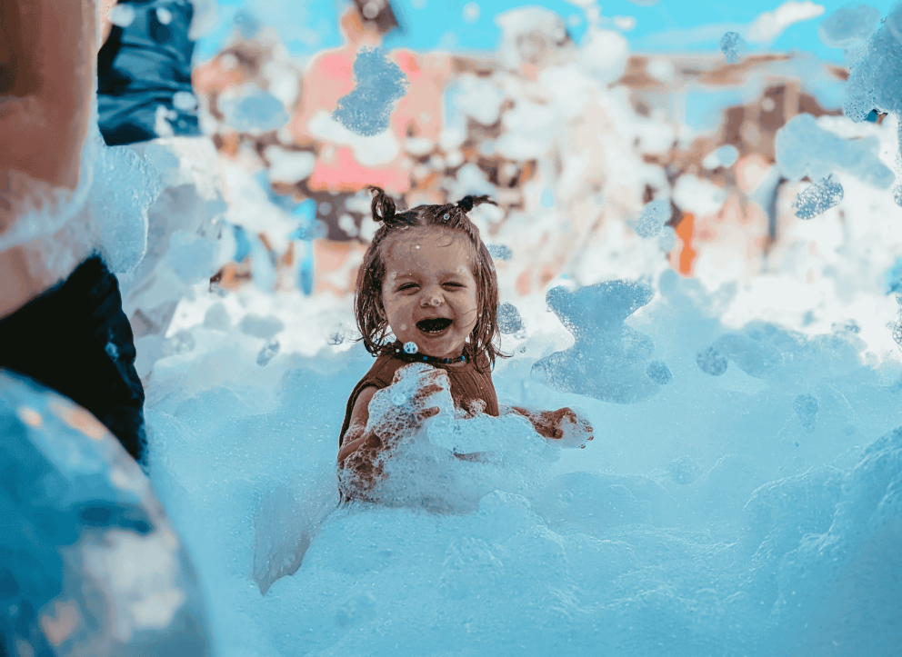 Foam Party at Summer Spectacular at Mead Open Farm